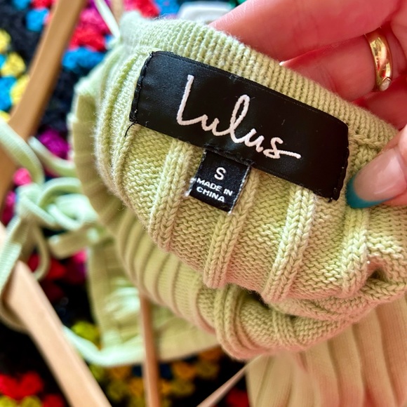 Lulu’s Green Ribbed Halter Dress - Picture 2 of 2